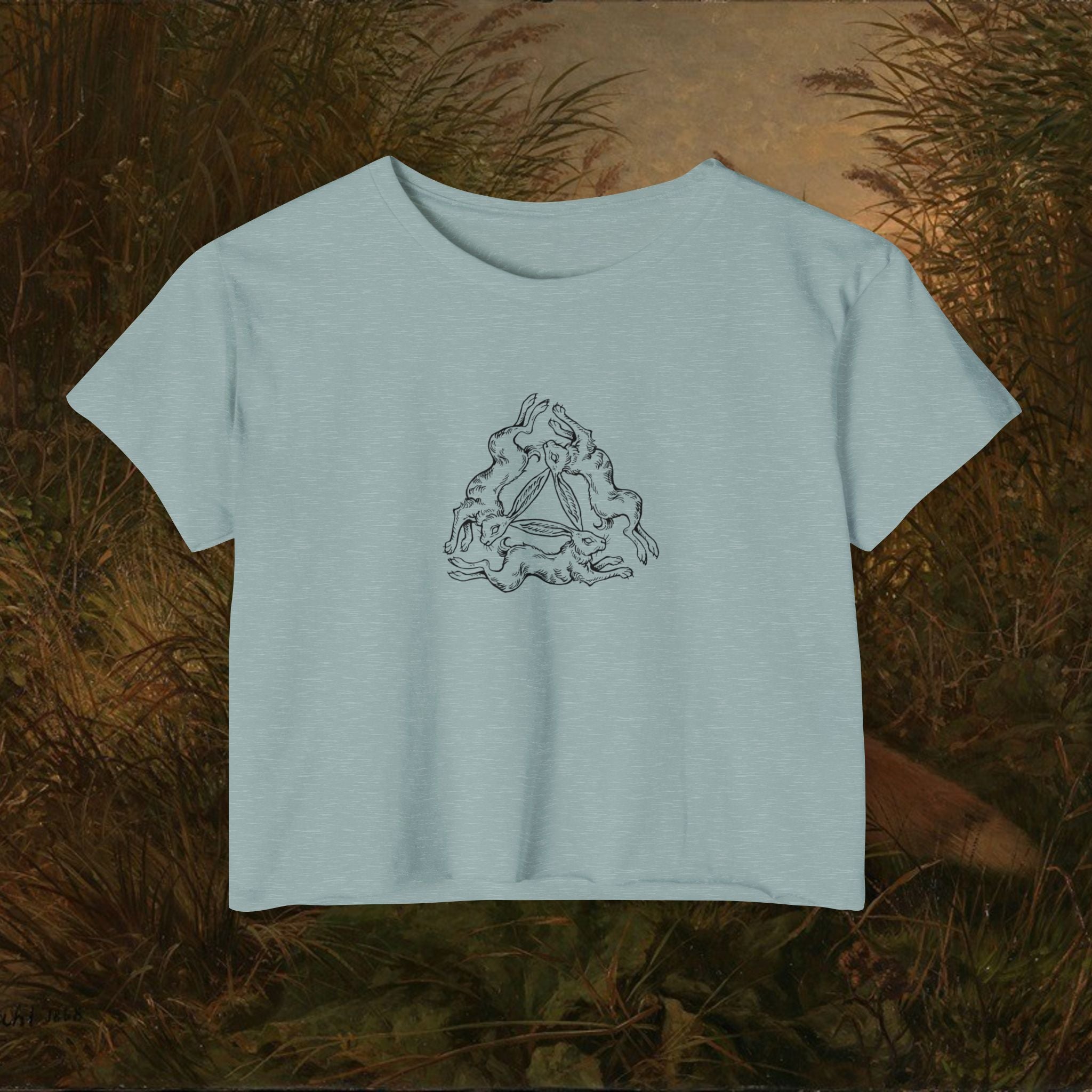 Three Hares Folklore Crop Tee