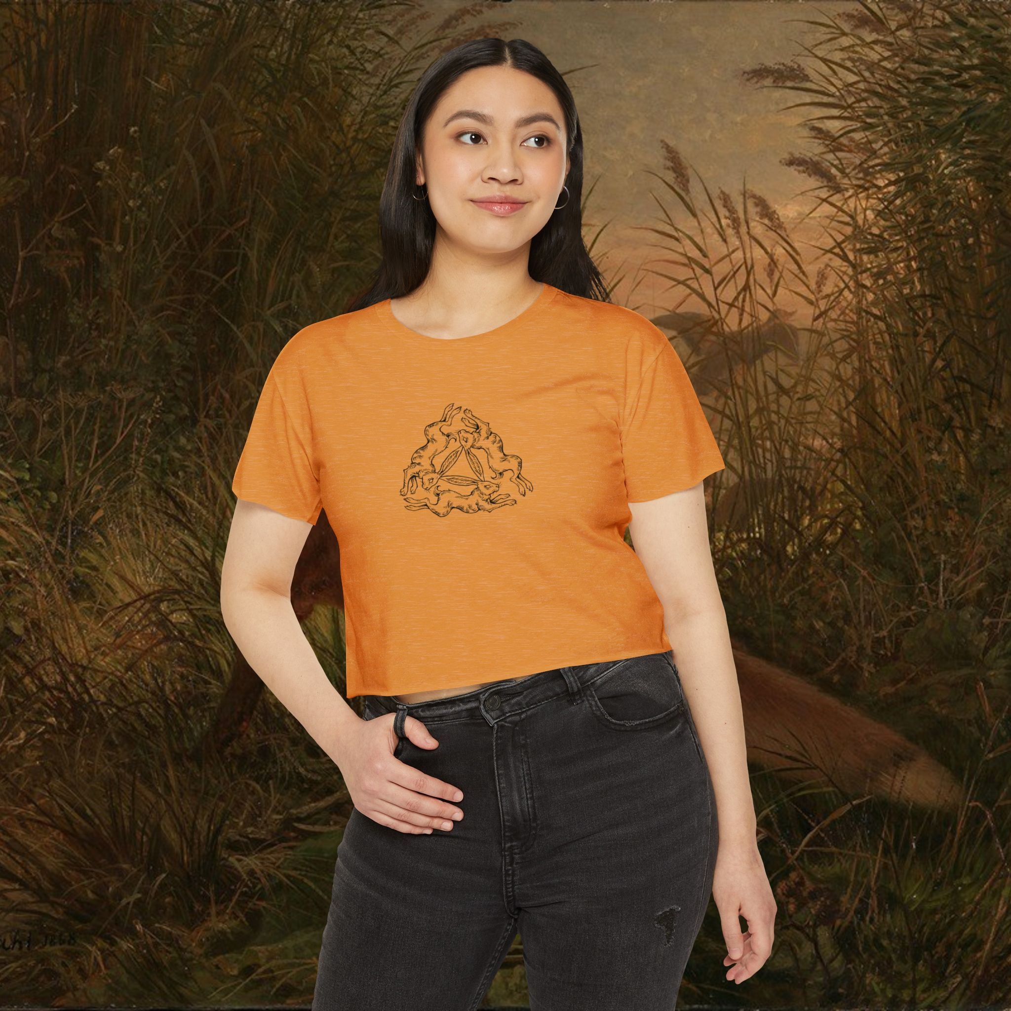 Three Hares Folklore Crop Tee