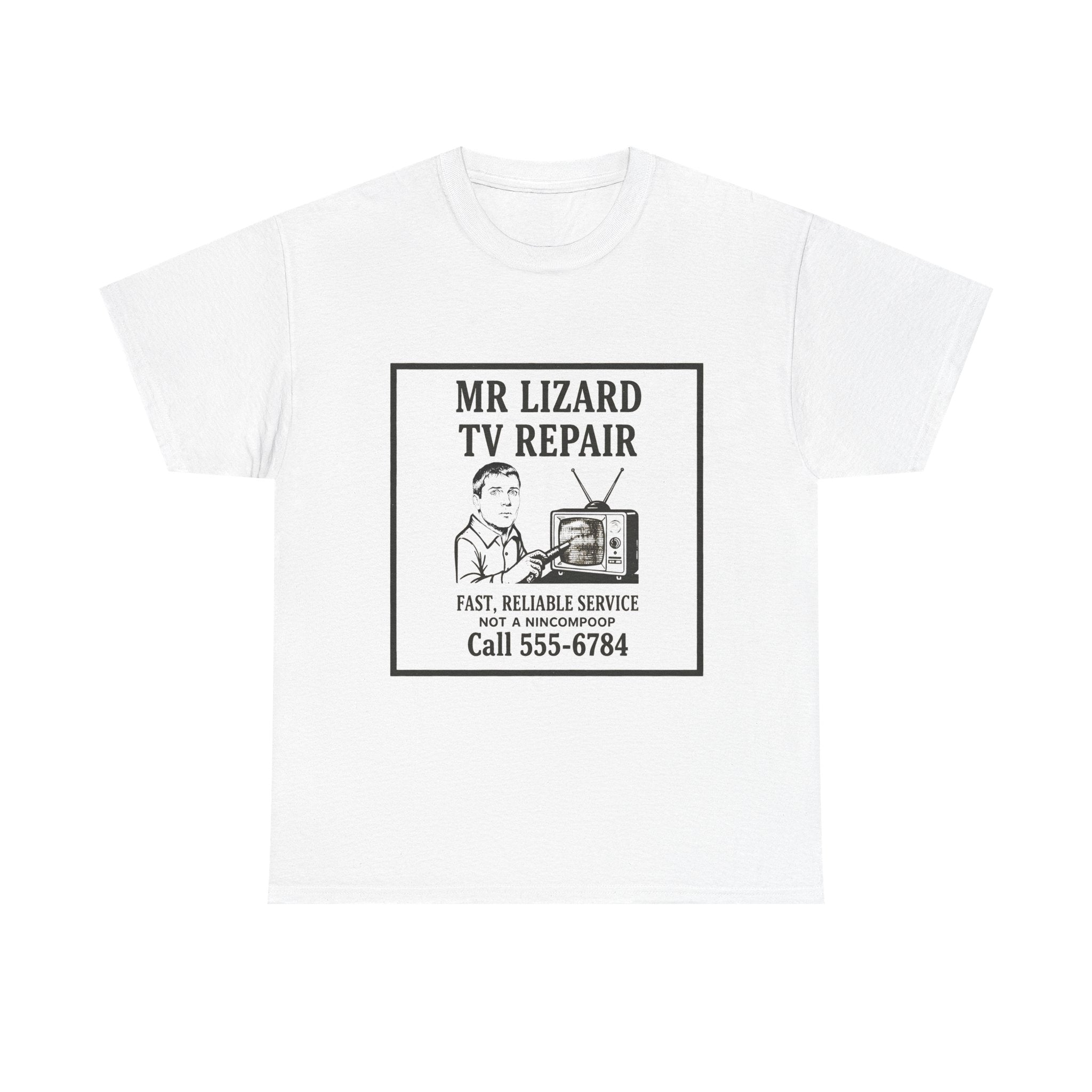 Mr Lizard TV Repair Unisex Tee
