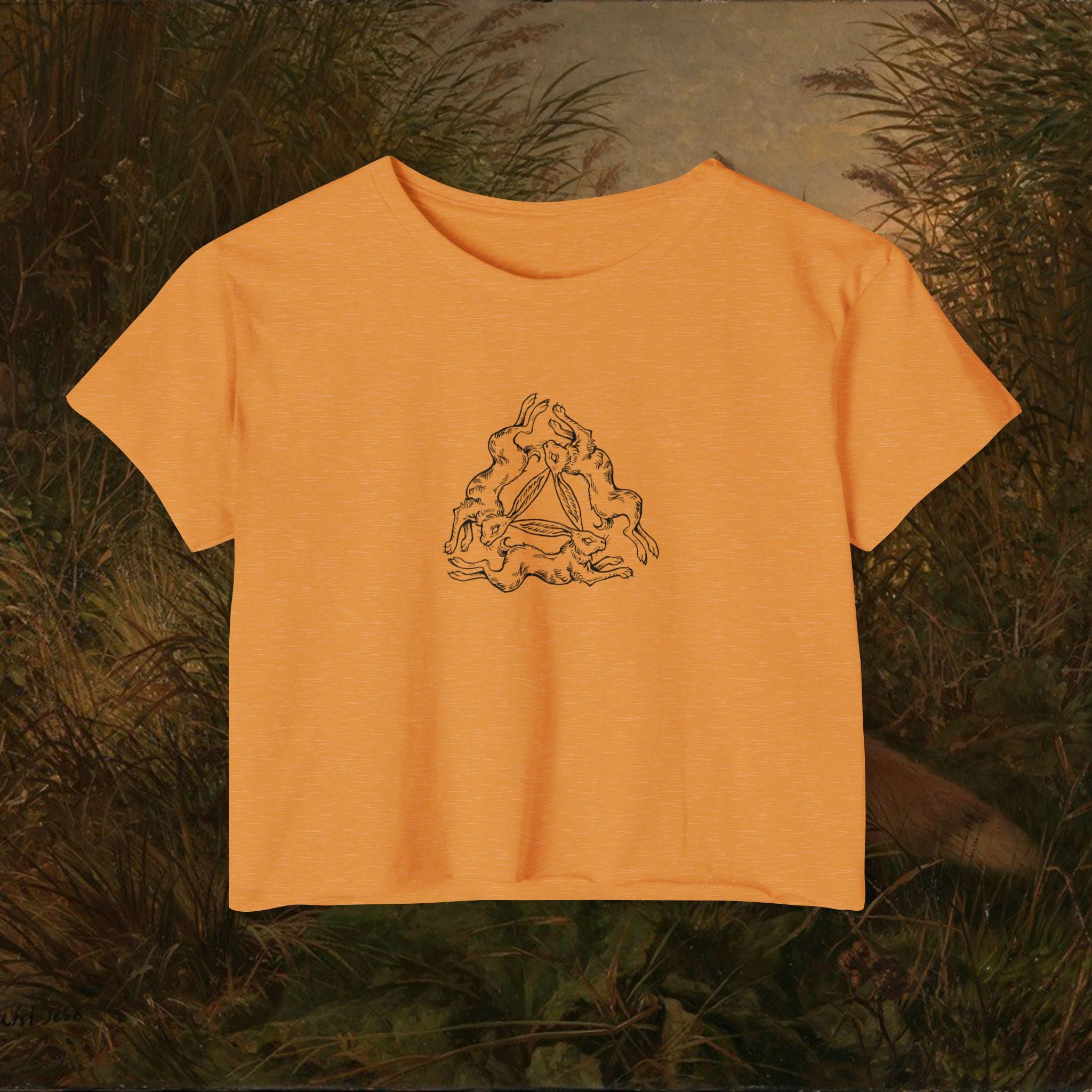 Three Hares Folklore Crop Tee
