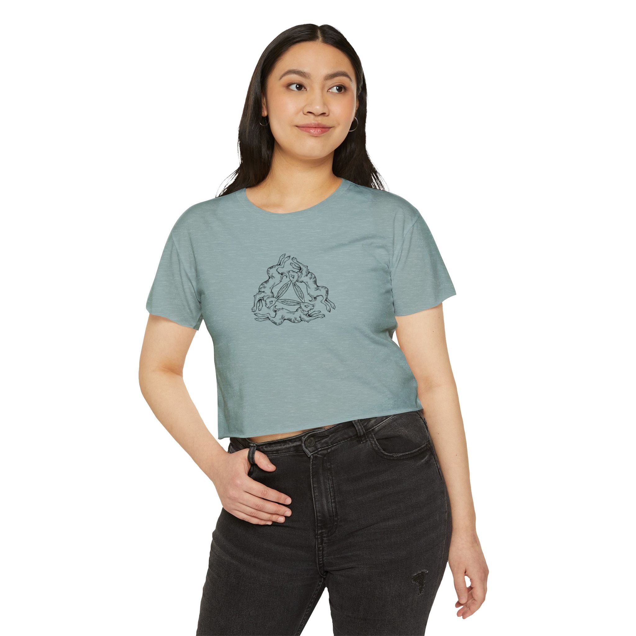 Three Hares Folklore Crop Tee