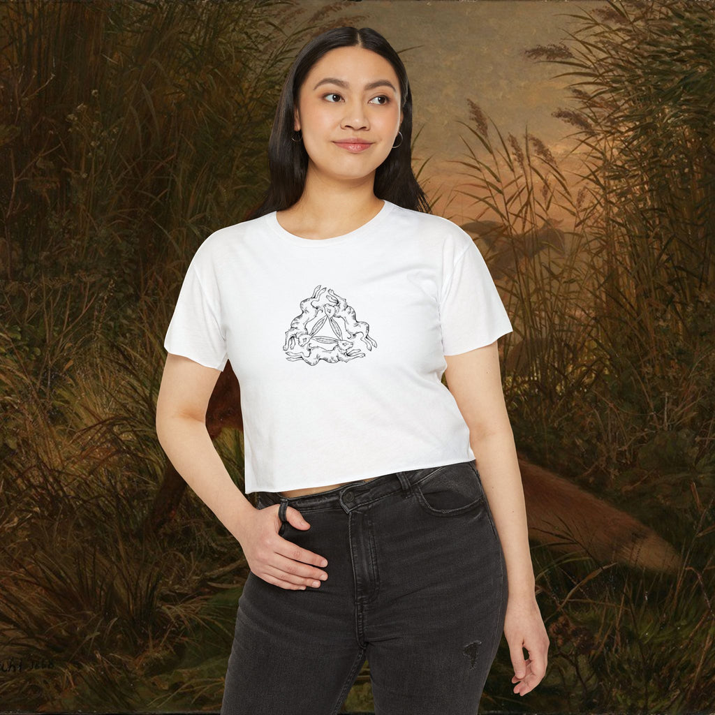 Three Hares Folklore Crop Tee