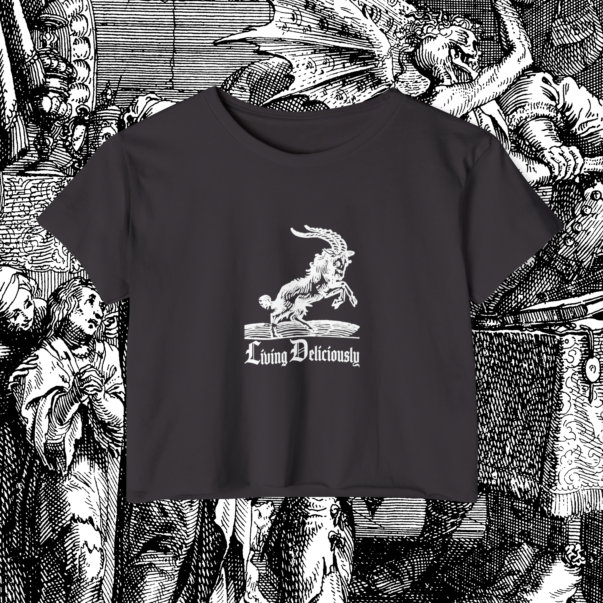 Living Deliciously Crop Tee