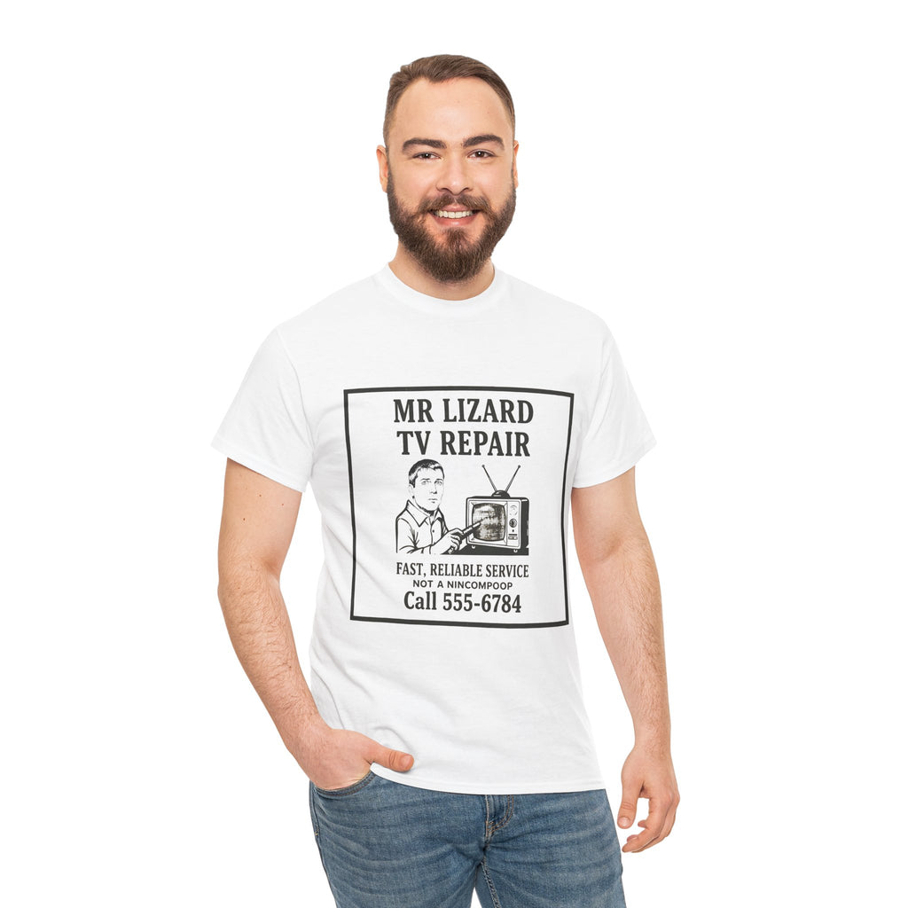 Mr Lizard TV Repair Unisex Tee