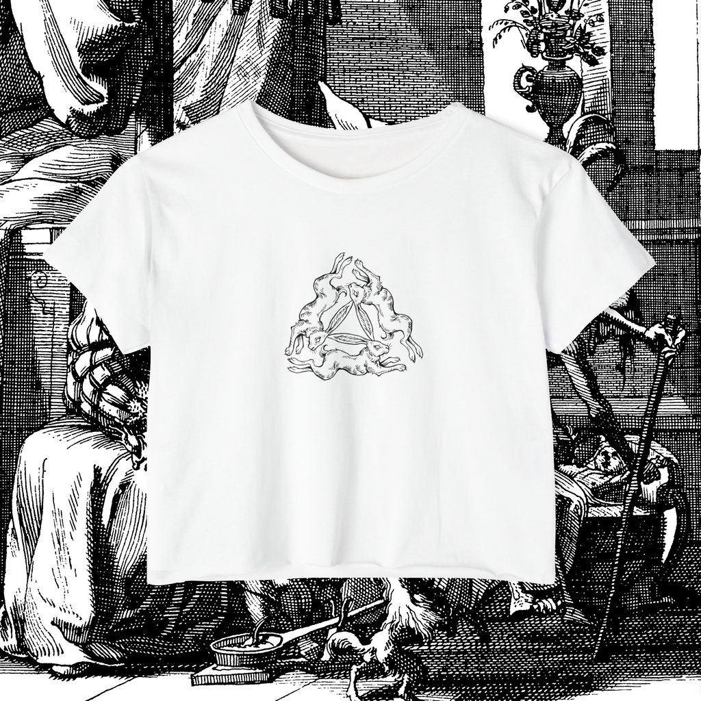 Three Hares Folklore Crop Tee