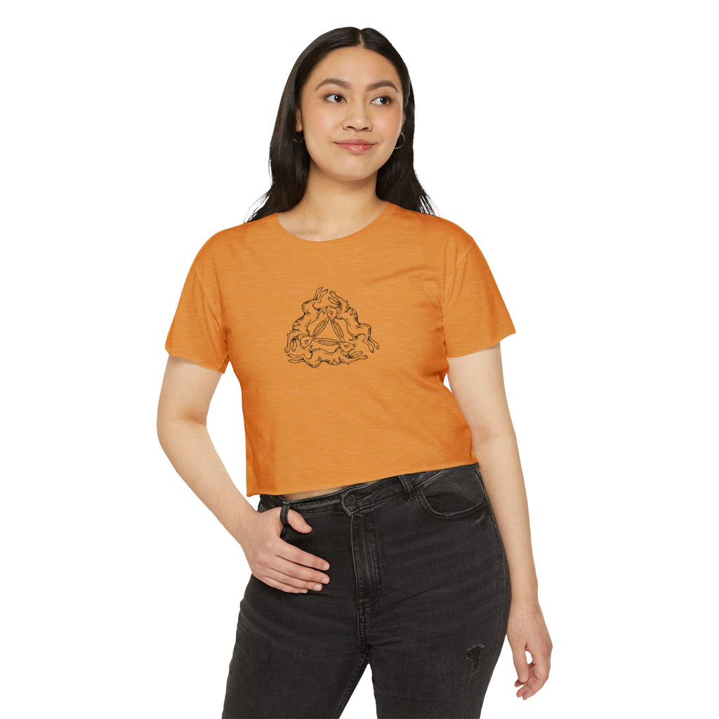 Three Hares Folklore Crop Tee