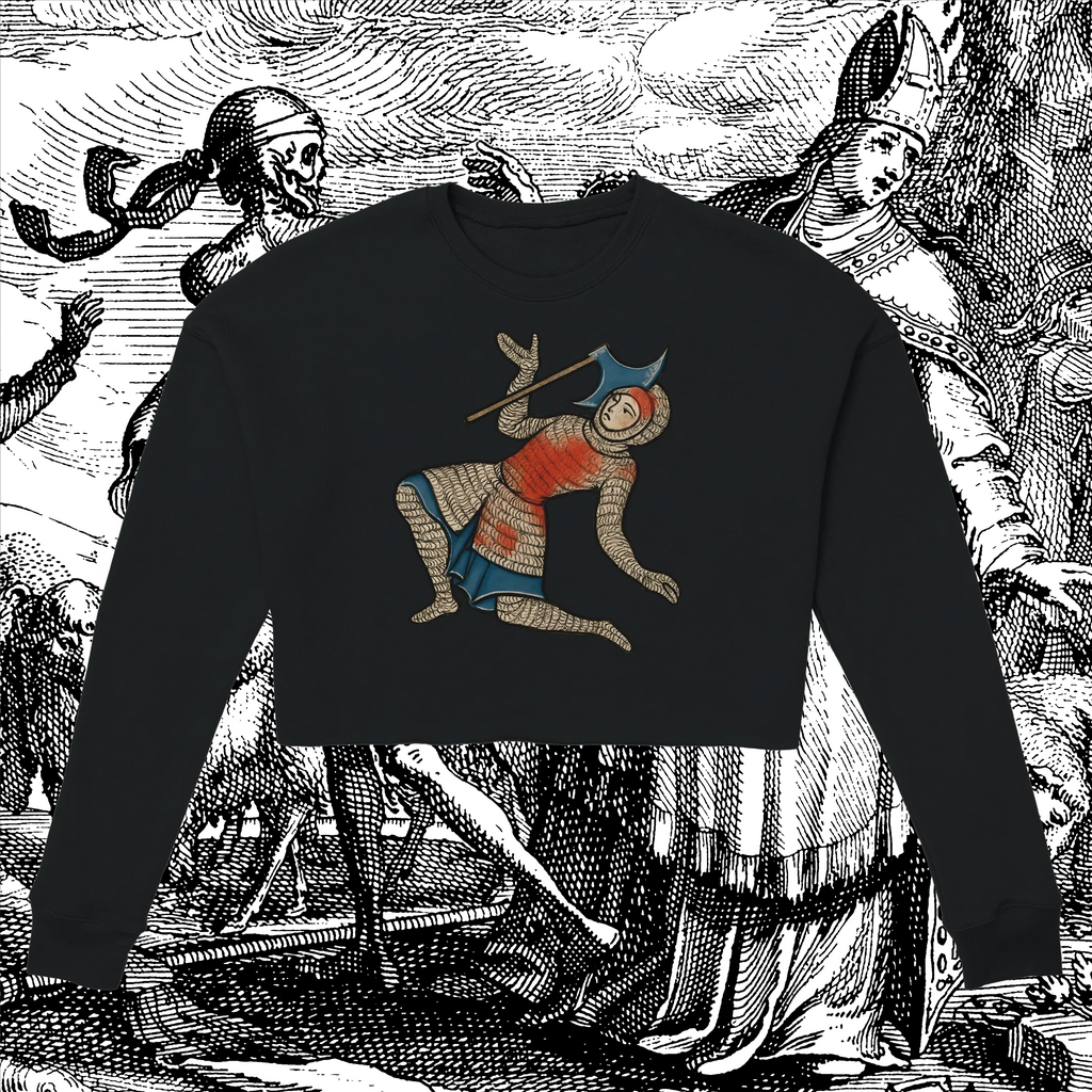 Chaotic Medieval Knight Cropped Sweatshirt