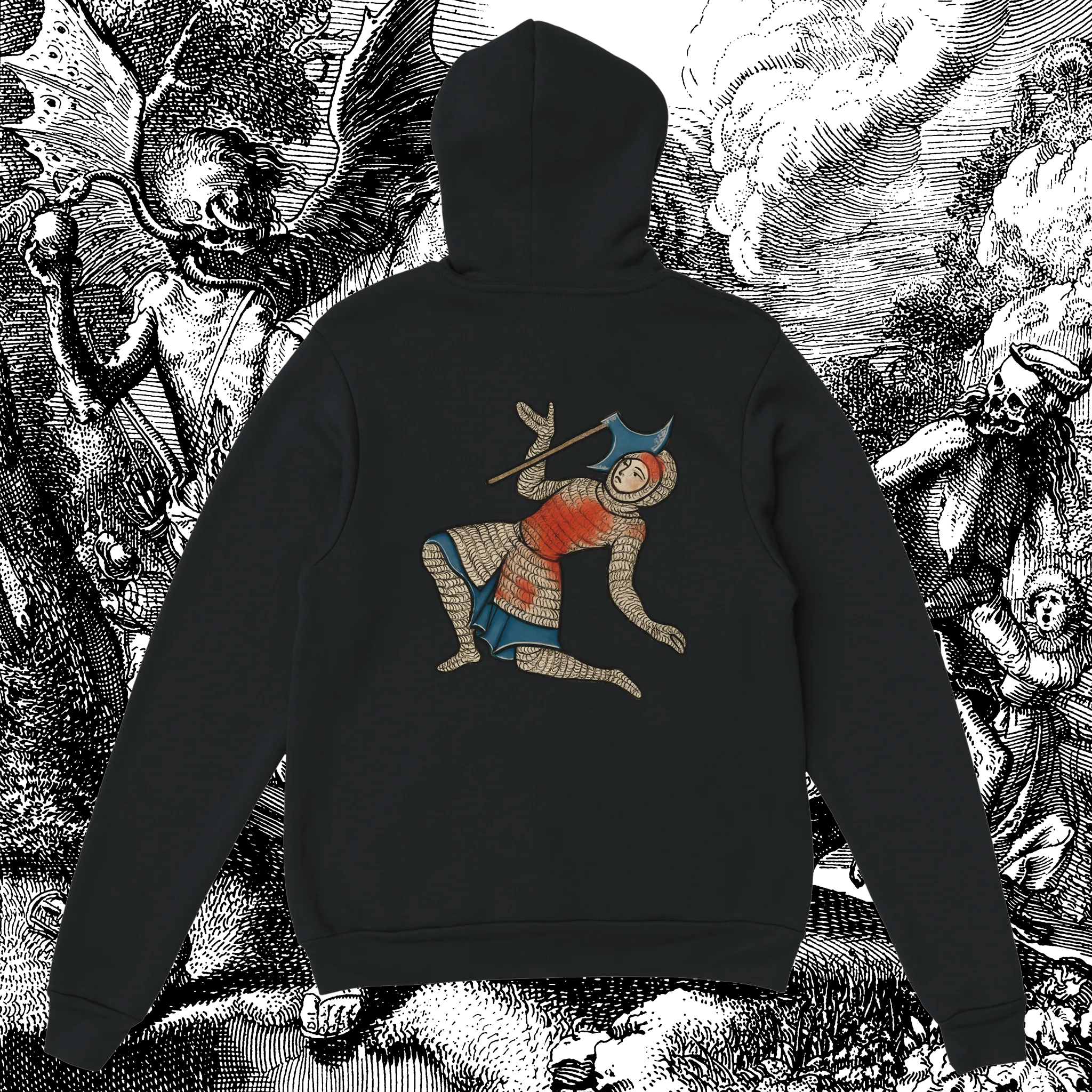Chaotic Medieval Knight Pullover Hoodie