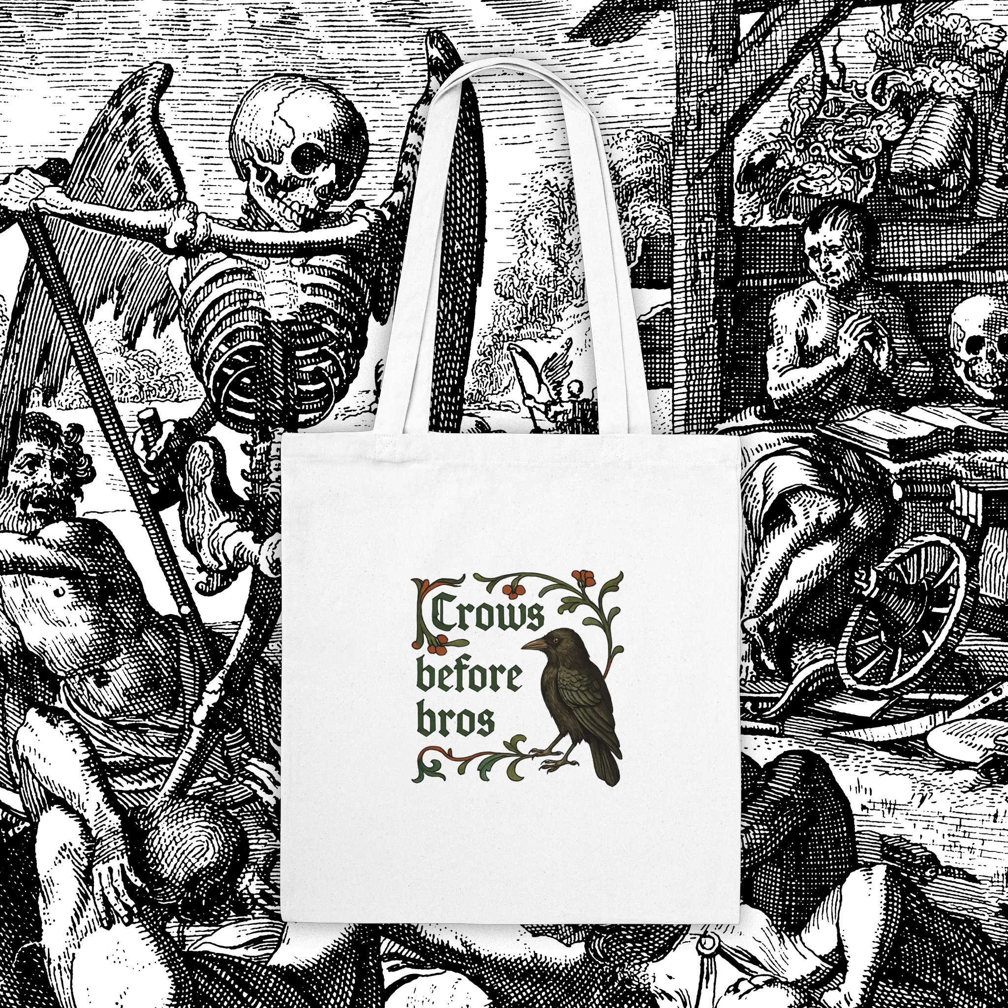 Crows Before Bros Tote Bag