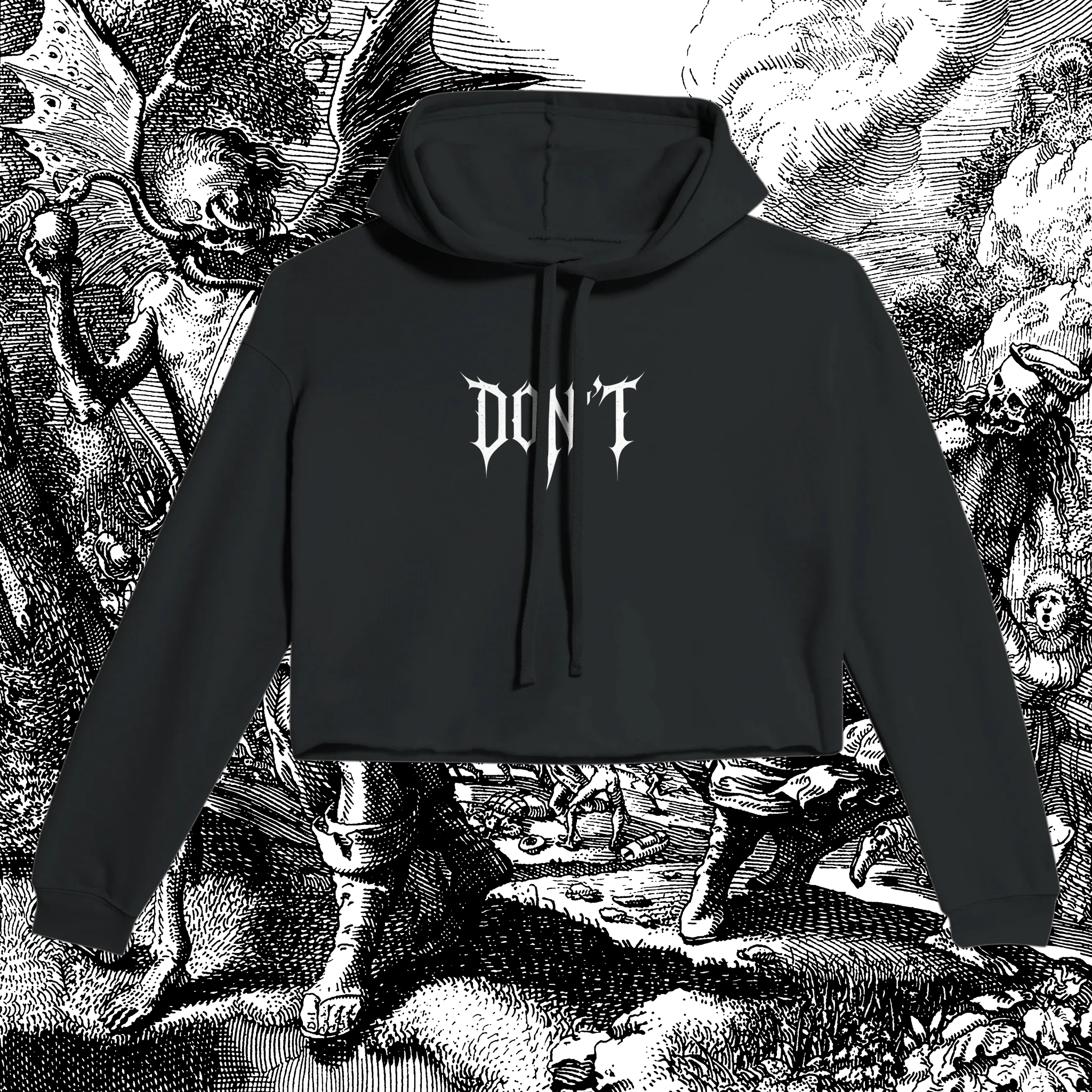 Don't Cropped Metal Hoodie